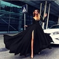 thumbnail image 3 of Fashion V-neck Prom Party Dress (M, White), 3 of 7