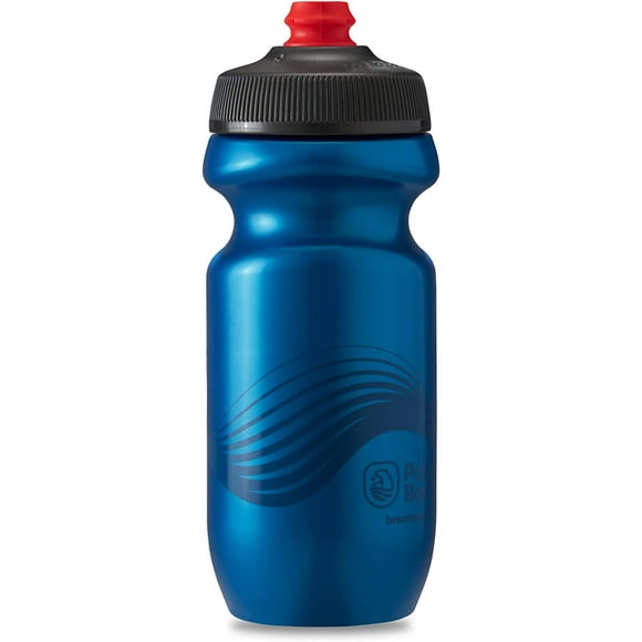 Polar Bottle Breakaway Wave Léger Bouteille d'Eau de Vélo - BPA-Free, Cyclisme & Sports Squeeze Bouteille (Bleu Profond &