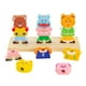 thumbnail image 2 of Bloques apilables de madera, juego de desarrollo de vestimenta de animales, juego de emparejamiento, actividad de aprendizaje preescolar para niños de, 2 of 9