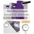 thumbnail image 6 of Modern Oil Painting Blackout Curtains, Light Blocking Print Window Curtains, Purple Grey Abstract Graffiti Art Thermal Insulated Window Drapes for Living Room Kitchen Cafe 2 Panels, 84"W x 84"L, 6 of 9