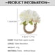 thumbnail image 5 of Flor artificial Anillo de servilleta Ropa de cama Home Hotel Restaurante Ceremonia de boda Navidad Romántico Titular Decoración Regalo Blanco 6 piezas Inevent HA059290-05, 5 of 7