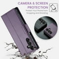 thumbnail image 2 of Feishell Wallet Case for Samsung Galaxy A34 5G, RFID Blocking Magnetic Clasp Shockproof Cover, Premium PU Leather Flip Case with Credit Card Slots Holder Kickstand for Galaxy A34 5G, Purple, 2 of 8