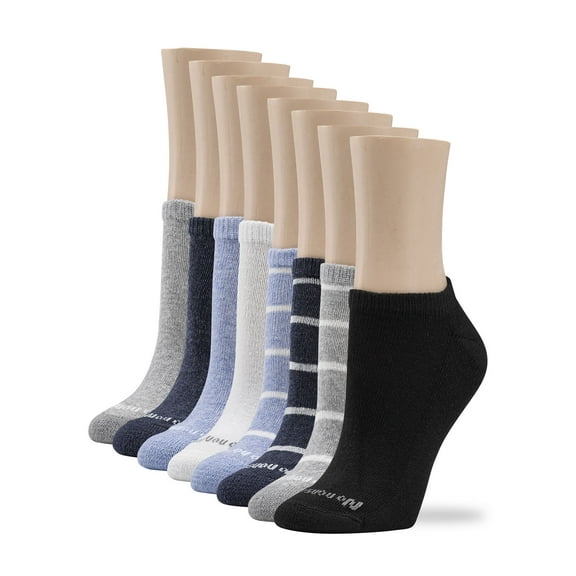 No Nonsense Women's Cushioned No Show Socks 8 Pair Pack
