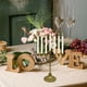 thumbnail image 4 of Candelabro de Hanukkah de hierro dorado, superficie de arena de siete cabezas, 4 of 6