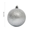 thumbnail image 3 of Honeeladyy 24Pcs Christmas Balls Ornaments for Xmas Christmas Tree, Solid Color Shatterproof Christmas Tree Decorations Hanging Ball for Holiday Wedding Party Decoration (Silver, 1.18"-3CM), 3 of 6