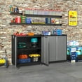 thumbnail image 5 of Coolsun Garage Storage Cabinet with Wheels, 31.5" H Tool Cabinet with Adjustable Shelves and Doors, Metal Garage Cabinet for Hanging Tools, Lockable Cabinet for Garage, Warehouse, 5 of 8