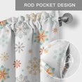 thumbnail image 6 of Christmas Snowflake Farmhouse Short Window Curtain Valances, Xmas Yellow Teal Snow Winter Holiday Rod Pocket Kitchen Valances for Living Room Bedroom Bathroom Cafe 42" x 12", 6 of 8