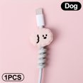 thumbnail image 1 of USB Charging Cable Bite Protection Cartoon Animal Charger Cable Wire Organizer Earphone Line Cover Protect Case Phone Decor Wire A 1Pcs-Dog, 1 of 6