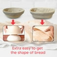 thumbnail image 3 of Banneton Bread Proofing Basket 23 Piece Set, Round 9 and Oval 10 Inch Rattan Sourdough Baskets with Dough Scraper, Scoring Lame, Linen Bread Bag, Bread Basket Liner and Bread Stencils, 3 of 6