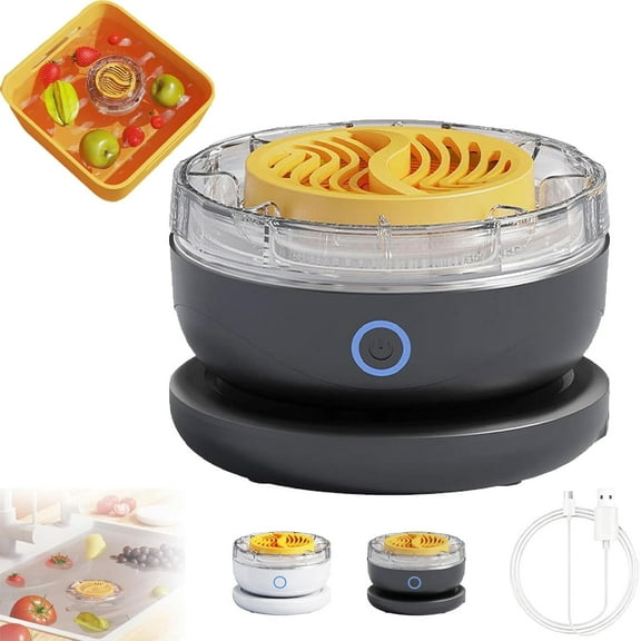 Multifunctional Wireless Portable Food Cleaner & Purifier with Waterproof Design, Fruit and Vegetable Purifier Cleaning Machine, for Cleaning Fruits, Vegetables, Meat, Wireless Charging