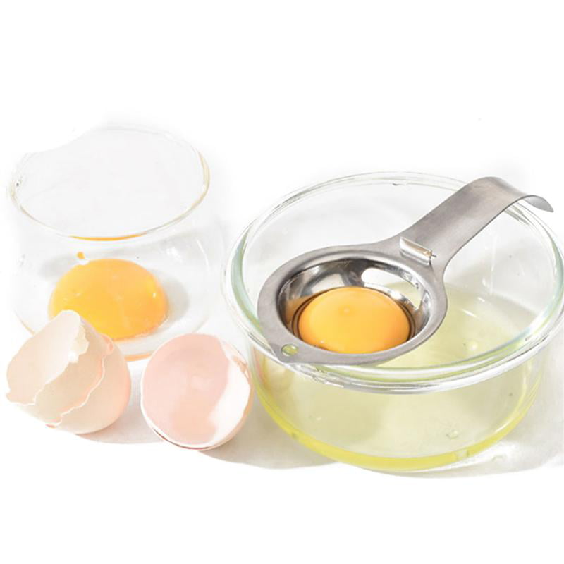 2 Pcs Egg Yolk Separator Blue Long Handle Egg White Filter for Kitchen Tool 