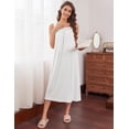 thumbnail image 4 of Ekouaer Long Sleeveless Nightgowns for Women Ladies Night Gown Embroidery Sleepdress Tank Nightdress Victorian Sleepshirt, 4 of 6