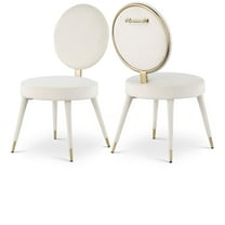 Meridian Furniture Brandy Cream Velvet Dining Chair