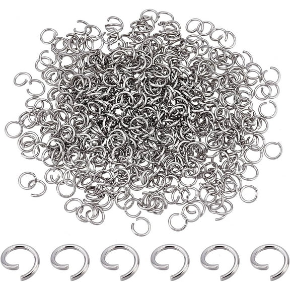 304 Stainless Steel Jump Rings 480pcs Open Jump Rings 5mm O Rings Double Loops Jewelry Split Rings for Earring Bracelet Necklace Pendant Jewelry Keychain DIY Craft Making for diy