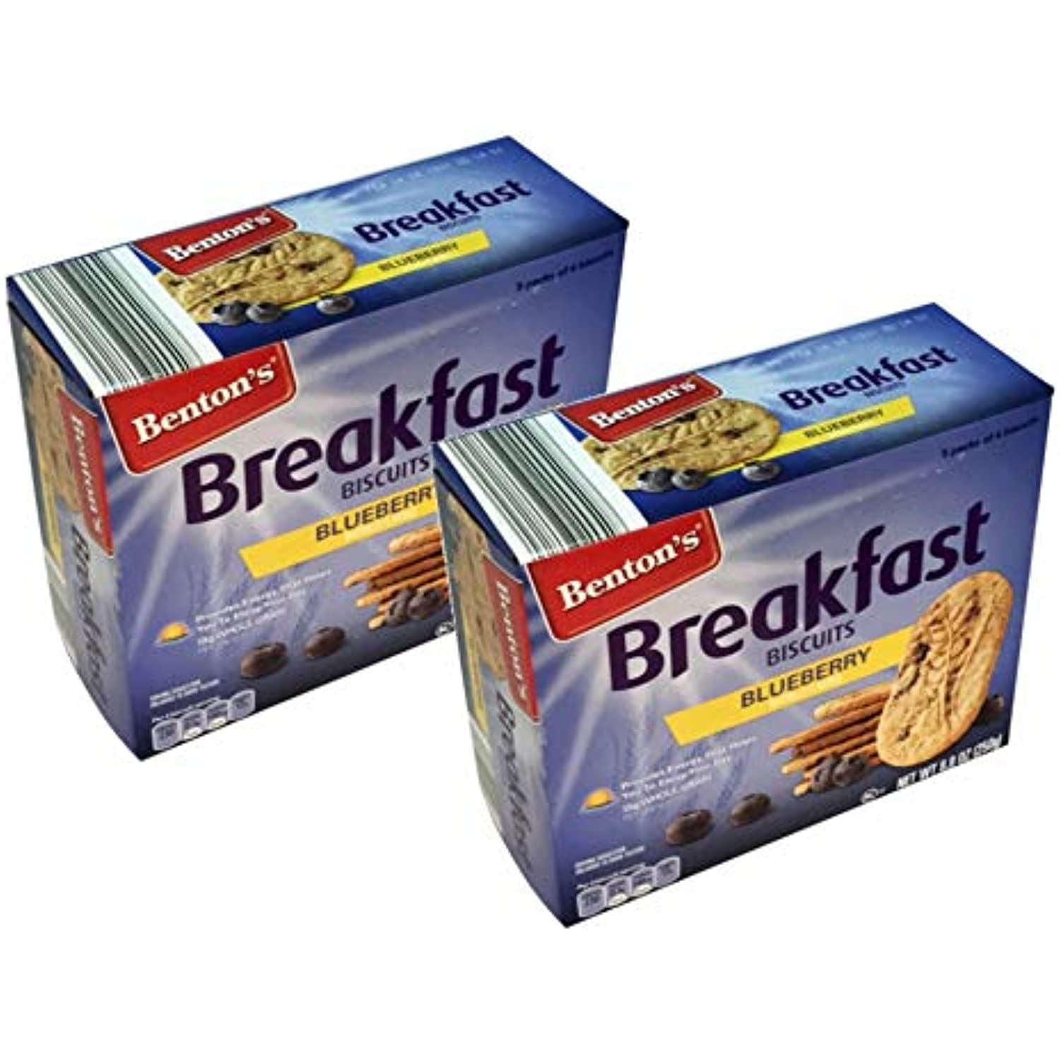 Bentons Whole Grain Blueberry Energy Breakfast Biscuits 2 Boxes (5