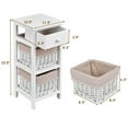 thumbnail image 2 of Gymax  Wooden Bedside Table Nightstand Chest Cabinet, 2 of 10