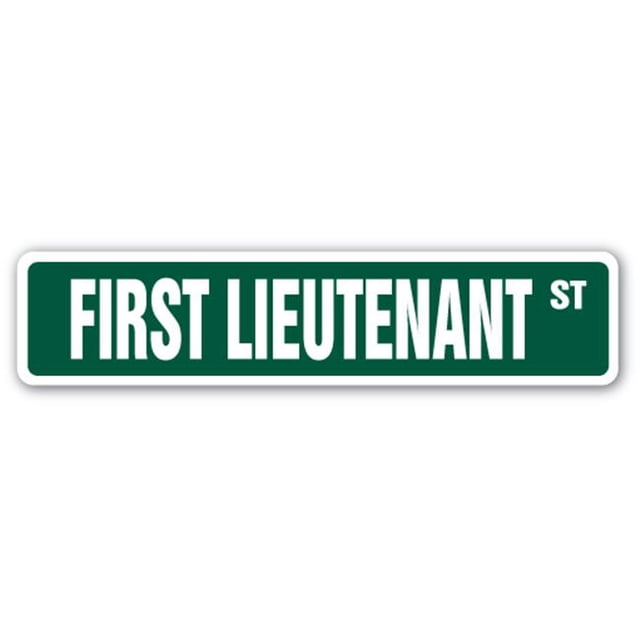 SignMission LIEUTENANT SS-FIRST 4 x 18 Po Chambre d'Enfant Signe de Rue - Premier LIEUTENANT