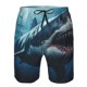 thumbnail image 3 of Balery 3D Realistic Shark Traje de Baño Estilo Hawaiano para Hombre, Shorts de Secado Rápido con Bolsillos-Small, 3 of 6