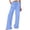 #265-Sky Blue, variant on TaTaai Spring Summer Solid Color Women Casual Pants Cotton Linen Elastic Waist Straight Leg Breathable Lightweight Machine Washable No Fading Daily Wear Trousers Gift