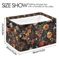 thumbnail image 4 of Yayeee 2 Pack Canvas Storage Basket with Handles for Shelves Fabric Bins Closet Organizer, Colorful Flower, 4 of 8