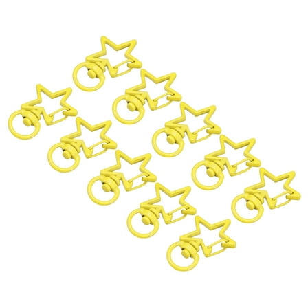 Swivel Clasps Snap Hook, Star Shape Lobster Claw Clasp for DIY Yellow, 24Pack