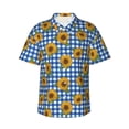 thumbnail image 2 of Goofa Sunflowers Hawaiian Shirt for Men, Unisex Summer Beach Casual Short Sleeve Button Down Shirts,Aloha Tropical Floral print shirt-X-Large, 2 of 9