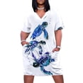 thumbnail image 1 of Vestido suelto con bolsillo de tres tortugas marinas tendencia de ropa de mujer vestidos de noche 2025, 1 of 7
