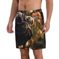 thumbnail image 2 of Pofeuu Pug Wearing Sunglasses Flowers Prin Men's Swim Trunks Quick Dry Bathing Suit Swimming Board Shorts Mesh Lining Beach Swimwear-Medium, 2 of 6