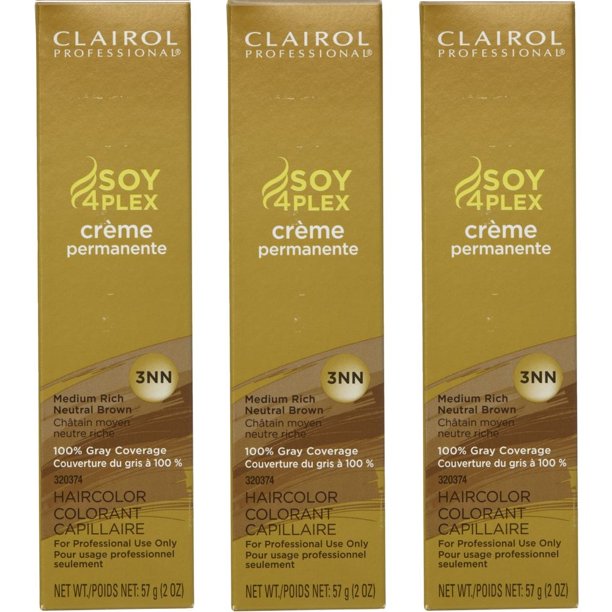 Clairol Soy4plex Hair Color Medium Rich Neutral Brown Creme Hc Spc3nn 3 Pack Walmart Com Walmart Com