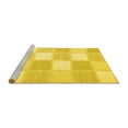 thumbnail image 2 of Ahgly Company Machine Washable Indoor Rectangle Checkered Yellow Modern Area Rugs, 2' x 3', 2 of 4