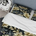 thumbnail image 4 of Designart "Noir Floral Damask Luxury" Black Damask Bedding Covert Set - Bohemian & Eclectic Bed Set With 2 Shams, 4 of 5