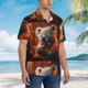 thumbnail image 3 of Balery Cute Maple Leaf Koala Camisas hawaianas de manga corta para hombre, camisas playeras de corte holgado, camisas de vacaciones con botones,Small, 3 of 7