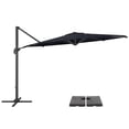 thumbnail image 1 of CorLiving 11.5ft Deluxe Offset Tilting Rotating Patio Umbrella with Aluminum Frame & Deluxe Base Weights, 1 of 9