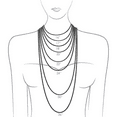 thumbnail image 3 of A&M 925 Sterling Silver 1mm Cable Chain Necklace, Adjustable 16”–30” Length, Unisex Jewelry, 3 of 4
