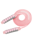 thumbnail image 2 of Cuerda para saltar de algodón ajustable, cuerda para saltar con peso para mujeres, adultos y niños, ejercicio atlético, cuerda para saltar (rosa) JM, 2 of 3
