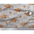 thumbnail image 3 of Soimoi Gray Rayon Crepe Fabric Text & Europe Map Travel Print Sewing Fabric Yard 46 Inch Wide, 3 of 5