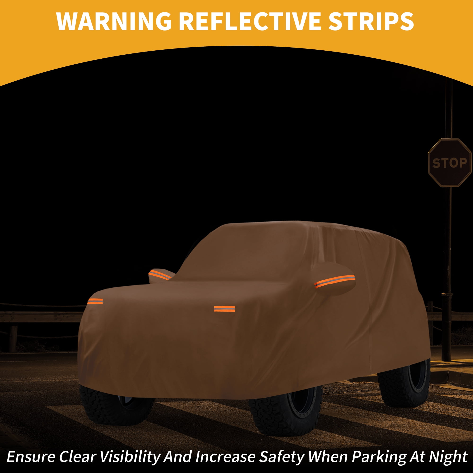 Unique Bargains Car Cover Aluminum Film Left Side Zipper 179.92"x58.27"x66.93"