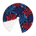 thumbnail image 3 of Balery Red White Blue Fireworks Printed Christmas Tree Skirt , Merry Christmas Party Christmas Tree Decoration,Adjustable Tree Skirt-30", 3 of 8