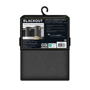 Eclipse Corte Solid Blackout Curtains, Set of 2, 63 Inch Long Blackout Curtains, 37 W x 63 L, Grey