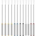 thumbnail image 1 of 12 piezas de tenedores para fondue, tenedores para fondue de acero inoxidable de 24 cm con mango resistente al calor de color para choc, 1 of 5