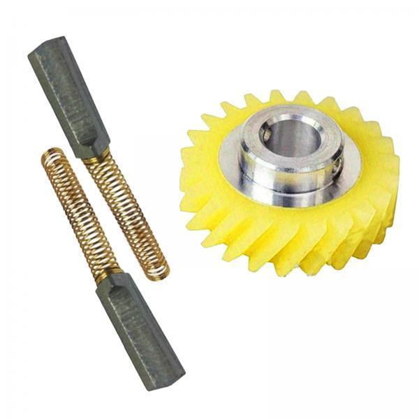 Tnarru 2xWorm Gear Wheel Worm Follower Gear Kitchen Mixer for Stand Mixer Accessories Gear and 2 Brush