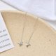 thumbnail image 2 of Pendientes colgantes con diseño de grulla de papel de origami, plata de ley, buena suerte, lindo enhebrador de borlas, cadena larga, línea de oreja, pendientes minimalistas, regalos de joyer, 2 of 5