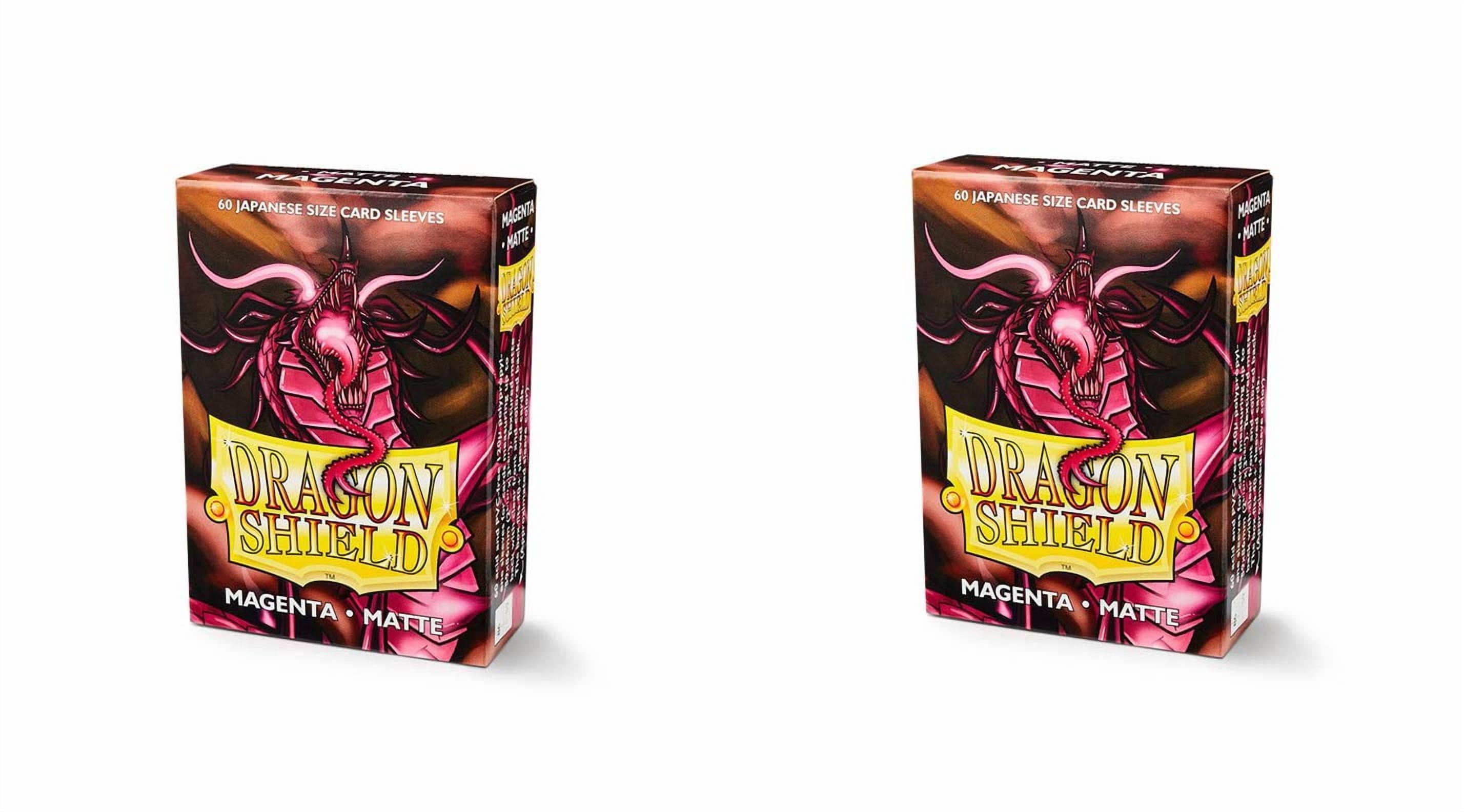 Dragon Shield Lot De 2 Pochettes Mini Japonaises Mates Magenta – 60 Pochettes Par Paquet (120 Au Total), 120 µ, Sans Acide