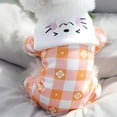 thumbnail image 4 of Camisa a cuadros para cachorros, sección de primavera fina, ropa para perros, chaleco transpirable de peluche que jersey de oso, ropa suave para mascotas de cuatro patas M, 4 of 4