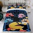 thumbnail image 4 of Pacman Themed Bed Sheet Set Three Piece Set 36x75 In ches Comfortable And Skin Friendly Unique Design Creating A Star Studded Night Home Decor Gifts For Family Friends fans, 4 of 5