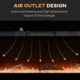 thumbnail image 6 of HOMCOM 36" Electric Fireplace Heater Recessed or Wall Mounted with Remote Control, 8H Timer, Adjustable Flame Color and Brightness, Log and Crystal, 6 of 9