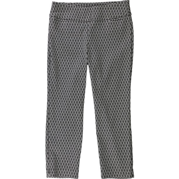 Alfani Womens Jacquard Casual Cropped Pantalones, Negro, 6P Alfani recortado