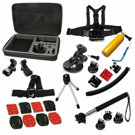 MaximalPower CA GP 17in1-A 17-In-1 Sports Outdoor Bundle  Large Travel Bag for GoPro HERO 6 5 4 3+ 3 2 Kit (Black)