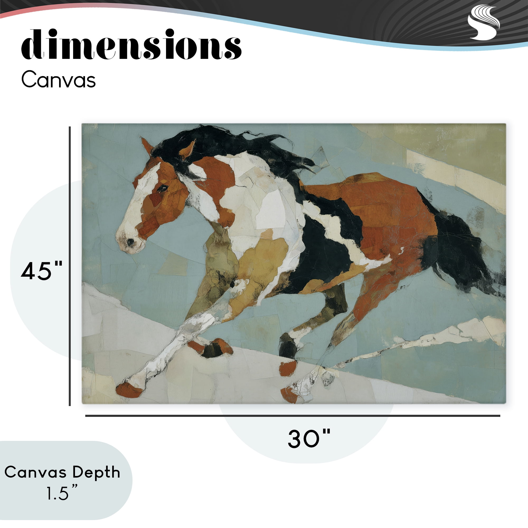 Stupell Industries Paint Horse in Motion Canvas Wall Art, design by Chromatic Storm Studio
