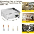 thumbnail image 2 of 2025 New Electric Countertop Griddle, 1600W Commercial Flat Top Grill with Adjustable Temp Control, Stainless Steel Non-Stick Teppanyaki Griddle for Restaurant Kitchen, 110V (No Plug), 2 of 7